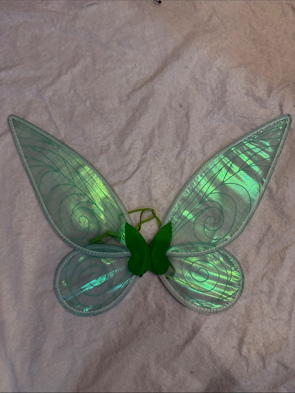 Iridescent Green Fairy Wings Costume Accessory - Picture 2 of 5